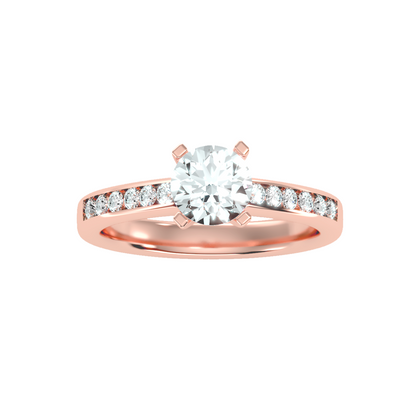 Solitaire ring with accent stones 1.29 ct