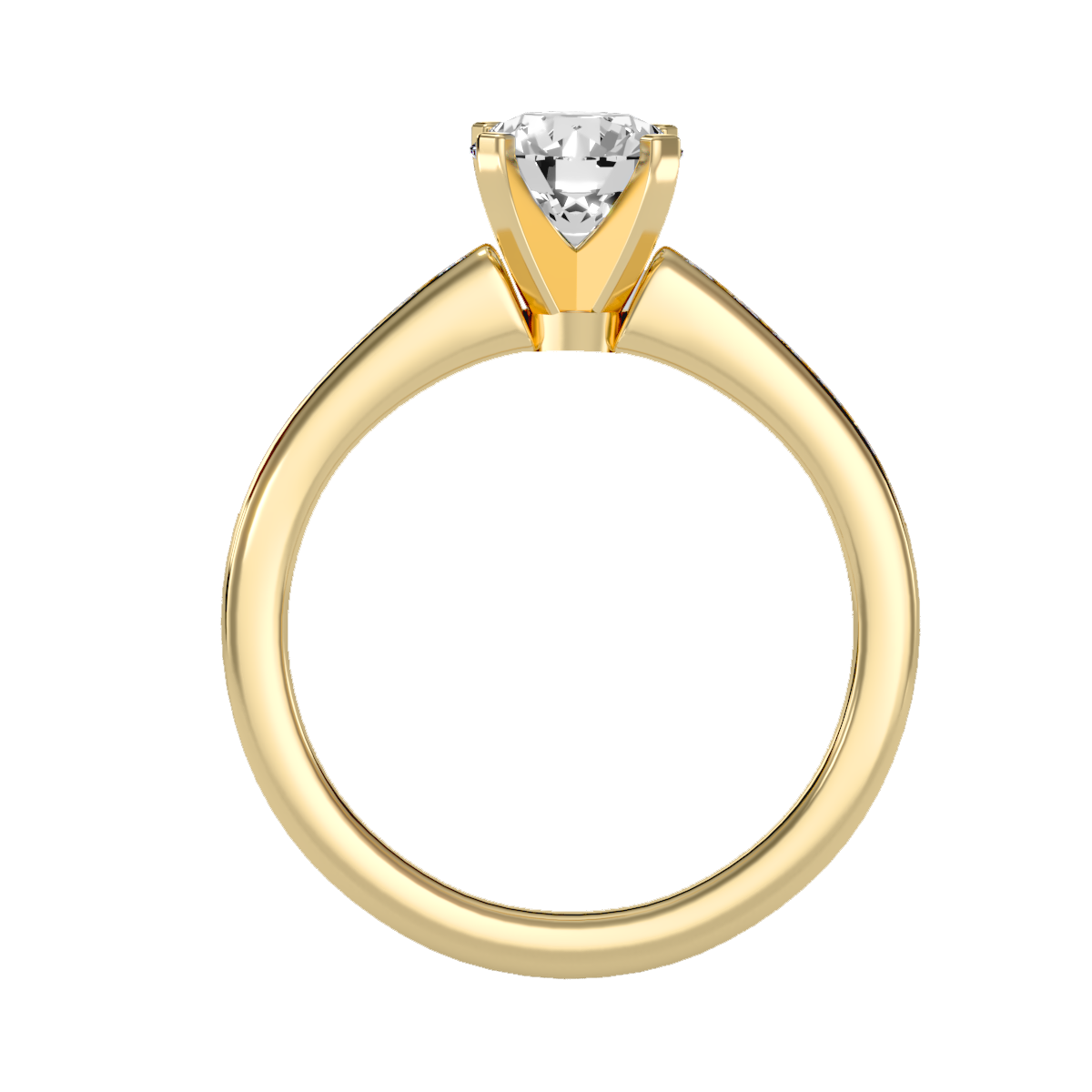 Solitaire ring with accent stones 1.29 ct