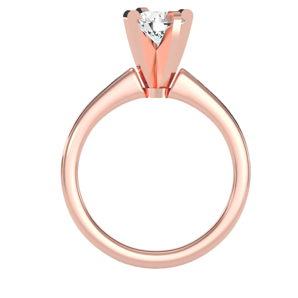Solitaire ring with accent stones 1.58 ct