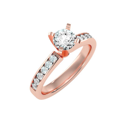 Solitaire ring with accent stones 1.58 ct
