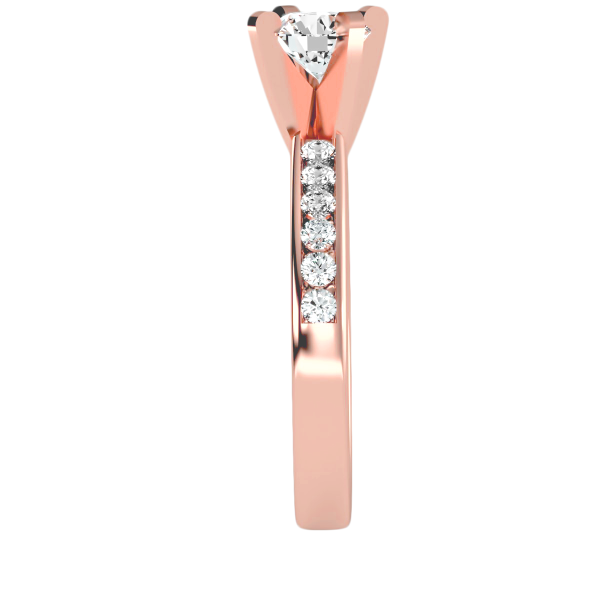 Solitaire ring with accent stones 1.58 ct