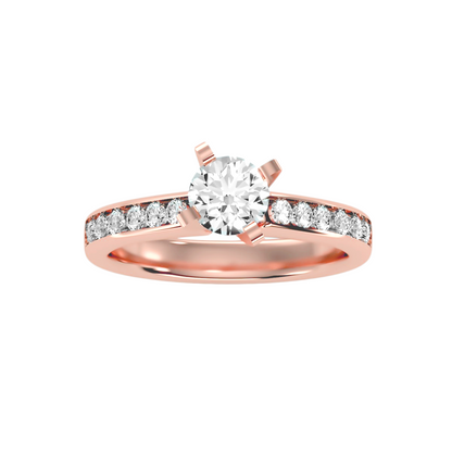 Solitaire ring with accent stones 1.58 ct