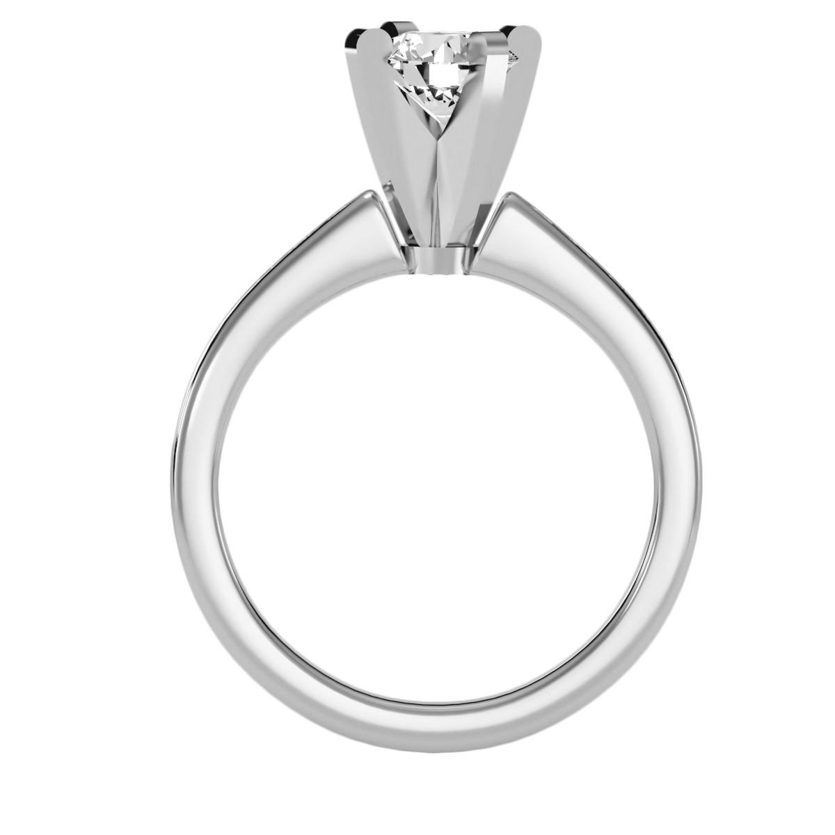 Solitaire ring with accent stones 1.58 ct