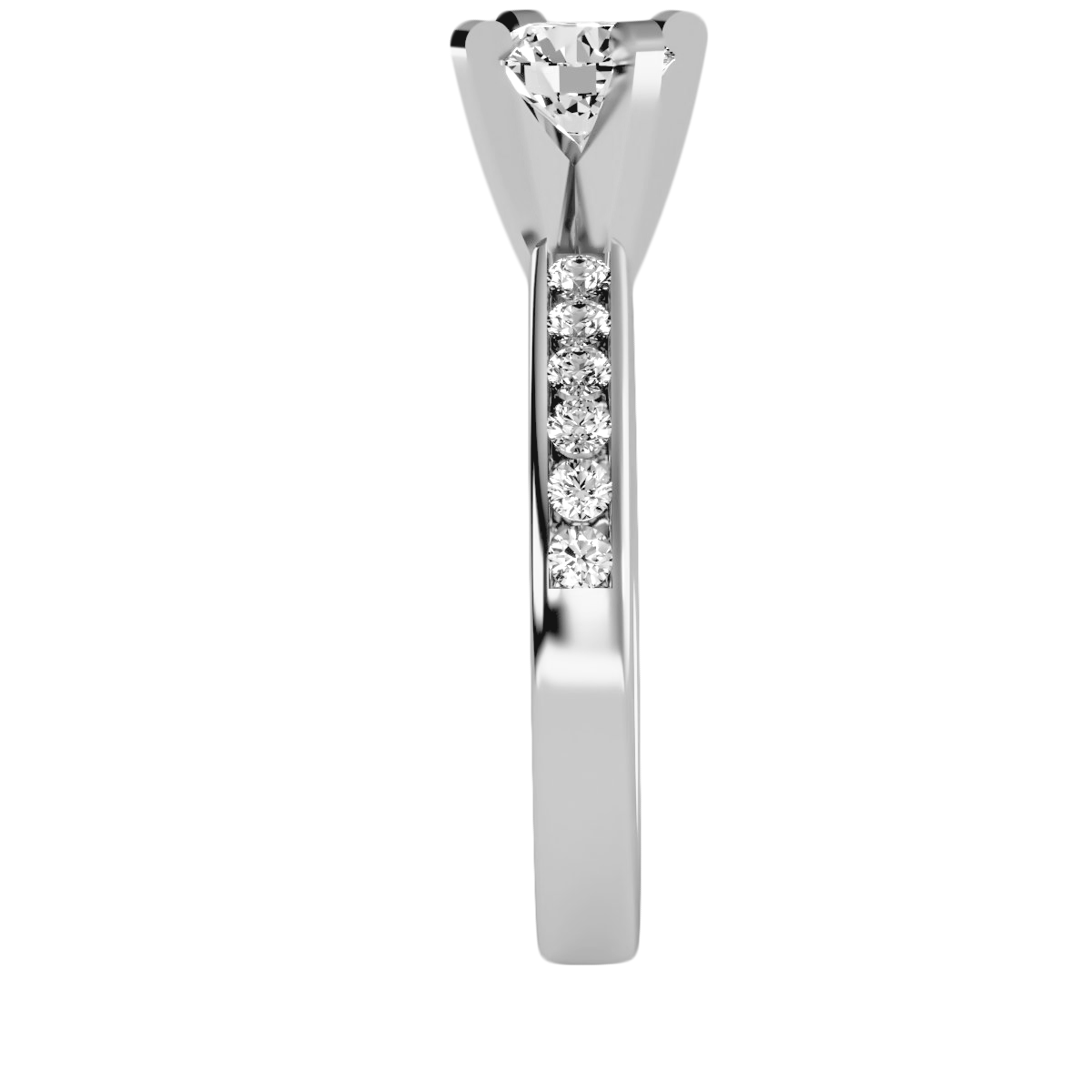 Solitaire ring with accent stones 1.58 ct