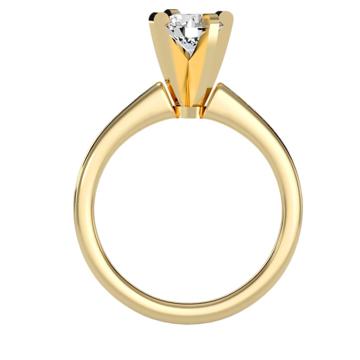 Solitaire ring with accent stones 1.58 ct