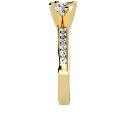Solitaire ring with accent stones 1.58 ct