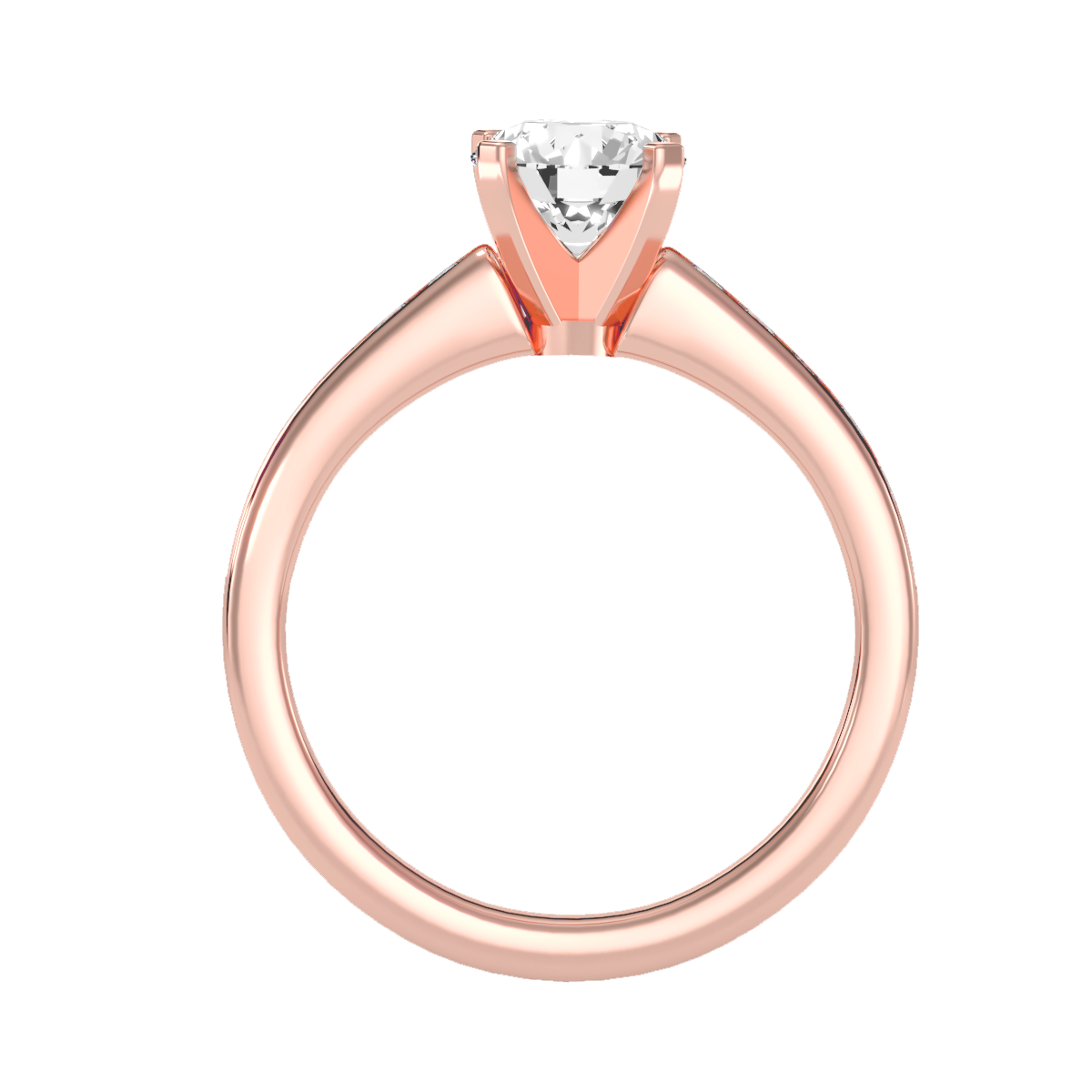 Solitaire ring with accent stones 1.44 ct