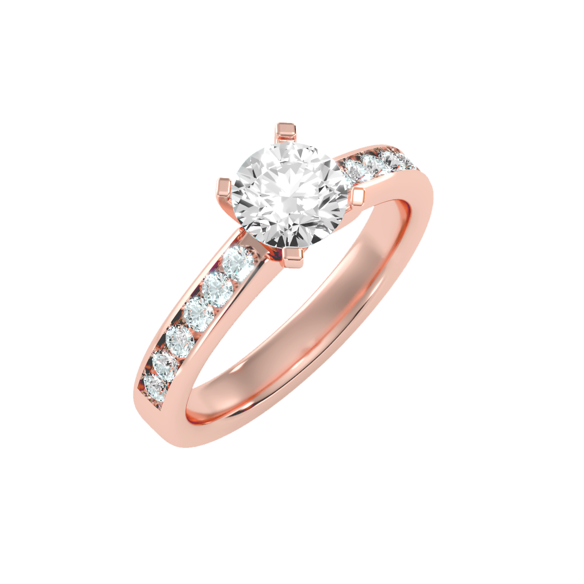Solitaire ring with accent stones 1.44 ct
