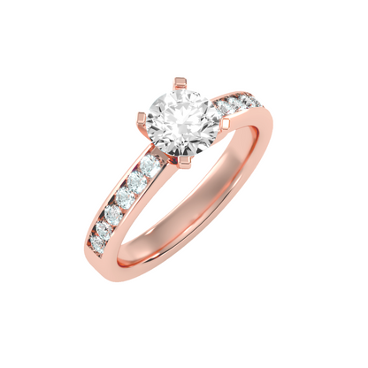 Solitaire ring with accent stones 1.44 ct