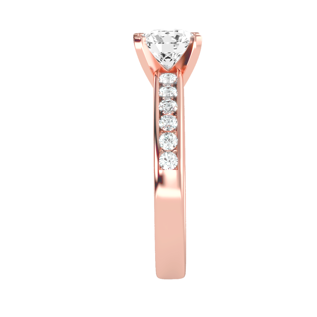 Solitaire ring with accent stones 1.44 ct