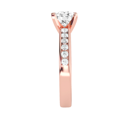 Solitaire ring with accent stones 1.44 ct