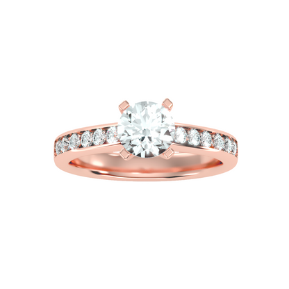 Solitaire ring with accent stones 1.44 ct