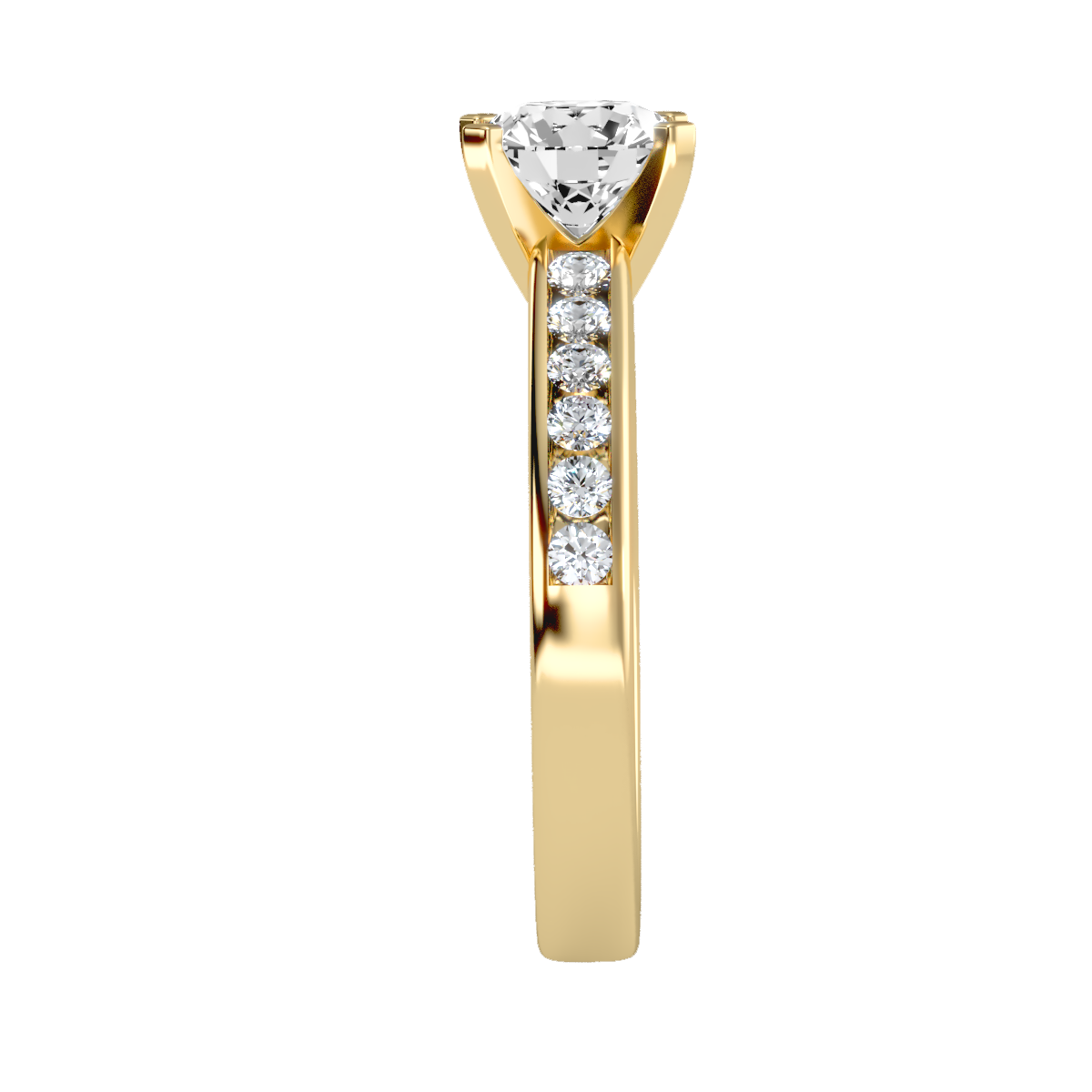 Solitaire ring with accent stones 1.44 ct