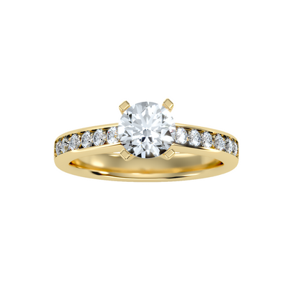 Solitaire ring with accent stones 1.44 ct