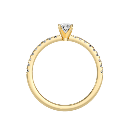 Solitaire ring with accent stones .50 ct