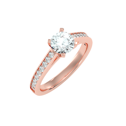 Solitaire ring with accent stones 1.41 ct