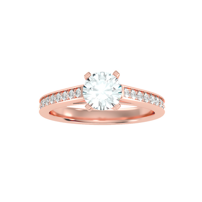 Solitaire ring with accent stones 1.41 ct