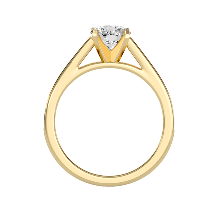 Solitaire ring with accent stones 1.41 ct