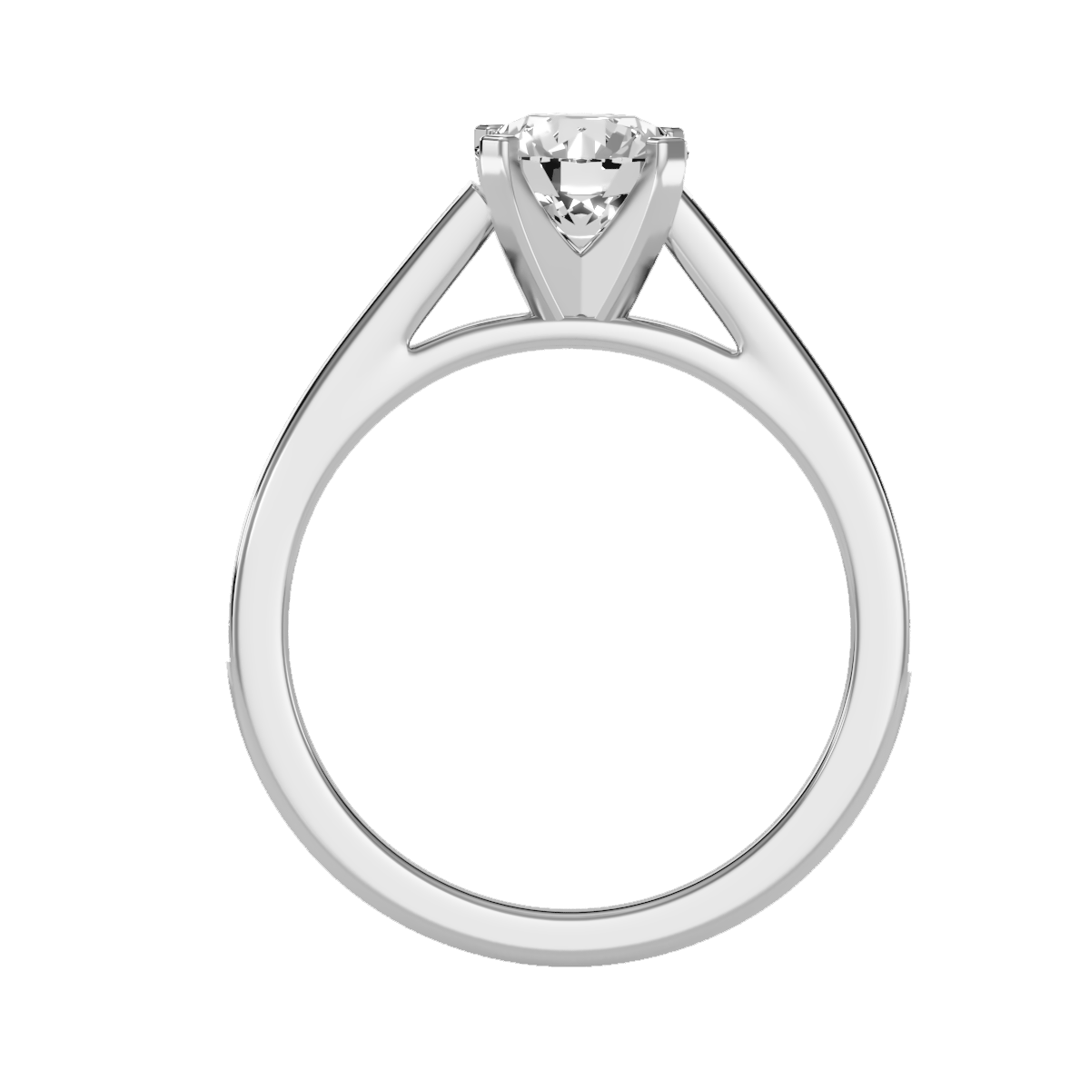 Solitaire ring with accent stones 1.51 ct