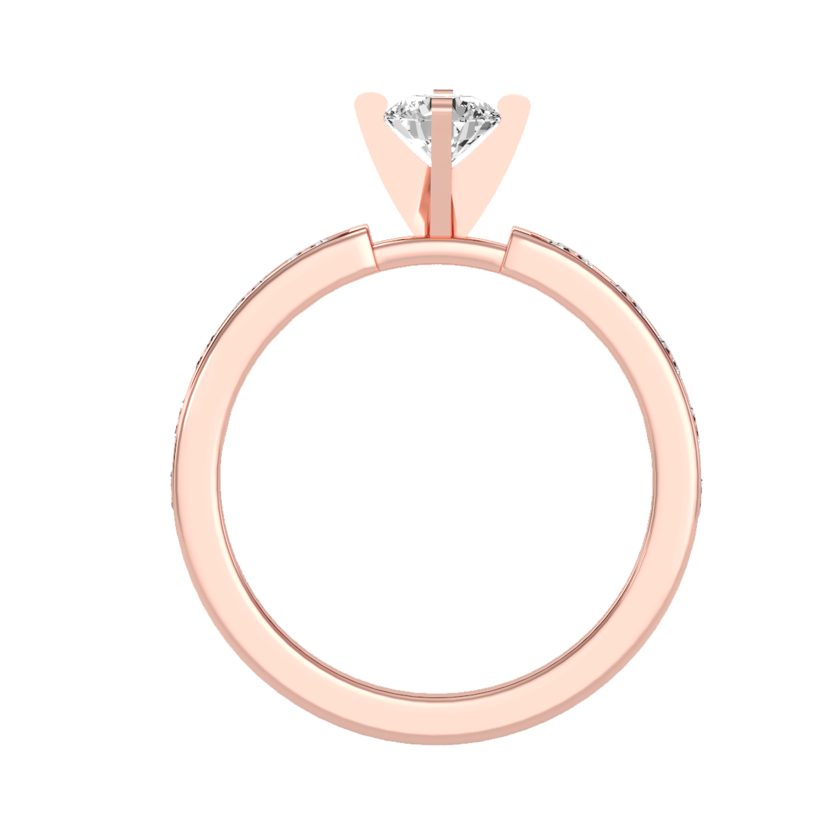 Solitaire ring with accent stones 1.26 ct