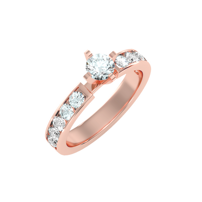 Solitaire ring with accent stones 1.26 ct