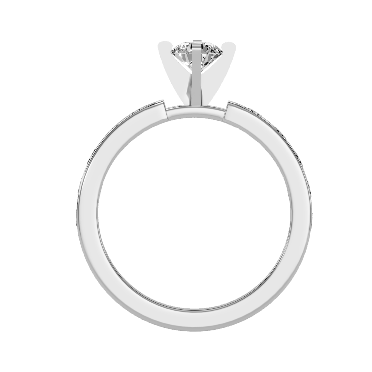 Solitaire ring with accent stones 1.26 ct