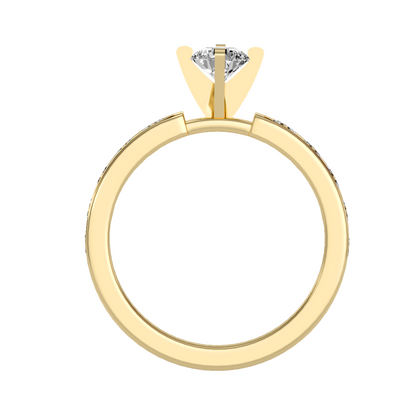 Solitaire ring with accent stones 1.26 ct