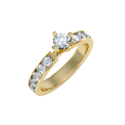Solitaire ring with accent stones 1.26 ct