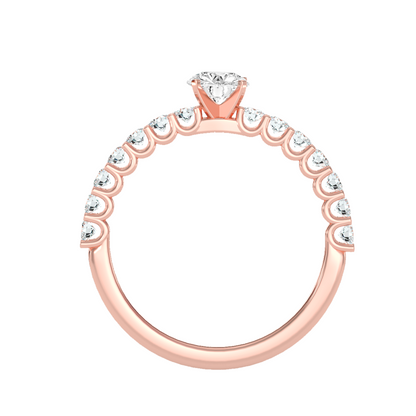 Solitaire ring with accent stones 1.08 ct