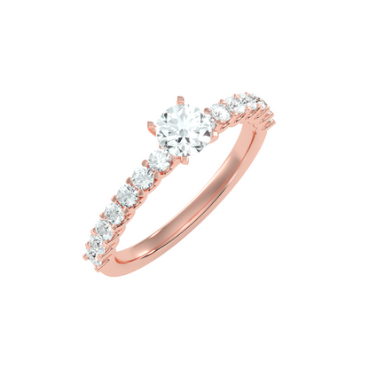 Solitaire ring with accent stones 1.08 ct