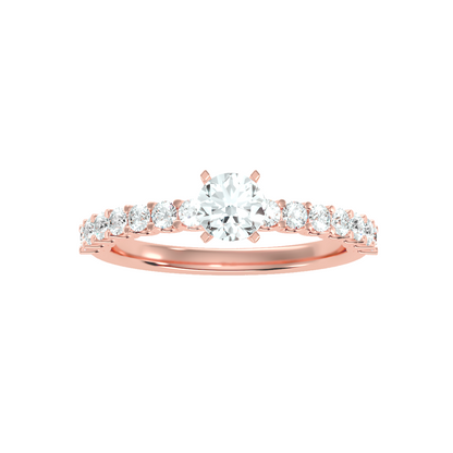 Solitaire ring with accent stones 1.08 ct