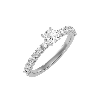 Solitaire ring with accent stones 1.08 ct