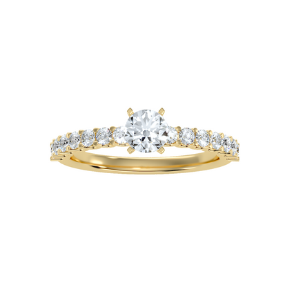 Solitaire ring with accent stones 1.08 ct