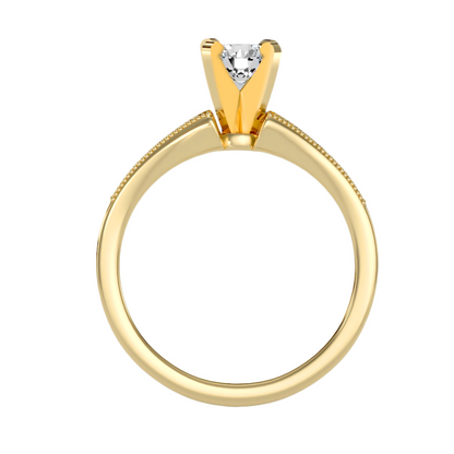 Solitaire ring with accent stones 1.49 ct