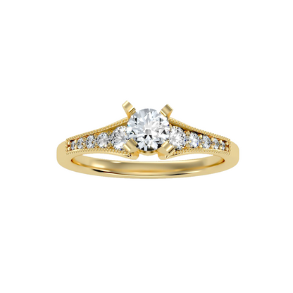 Solitaire ring with accent stones 1.49 ct