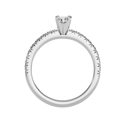 Solitaire ring with accent stones 1.63 ct