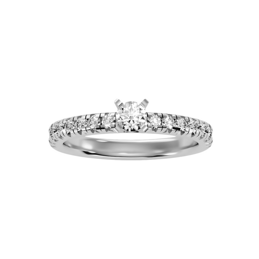 Solitaire ring with accent stones 1.63 ct