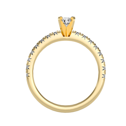 Solitaire ring with accent stones 1.63 ct