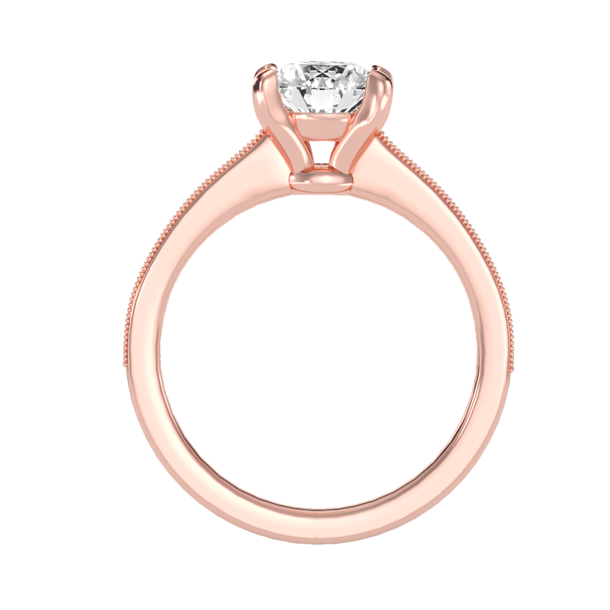 Solitaire ring with accent stones 1.10 ct