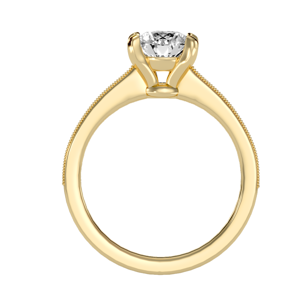 Solitaire ring with accent stones 1.10 ct