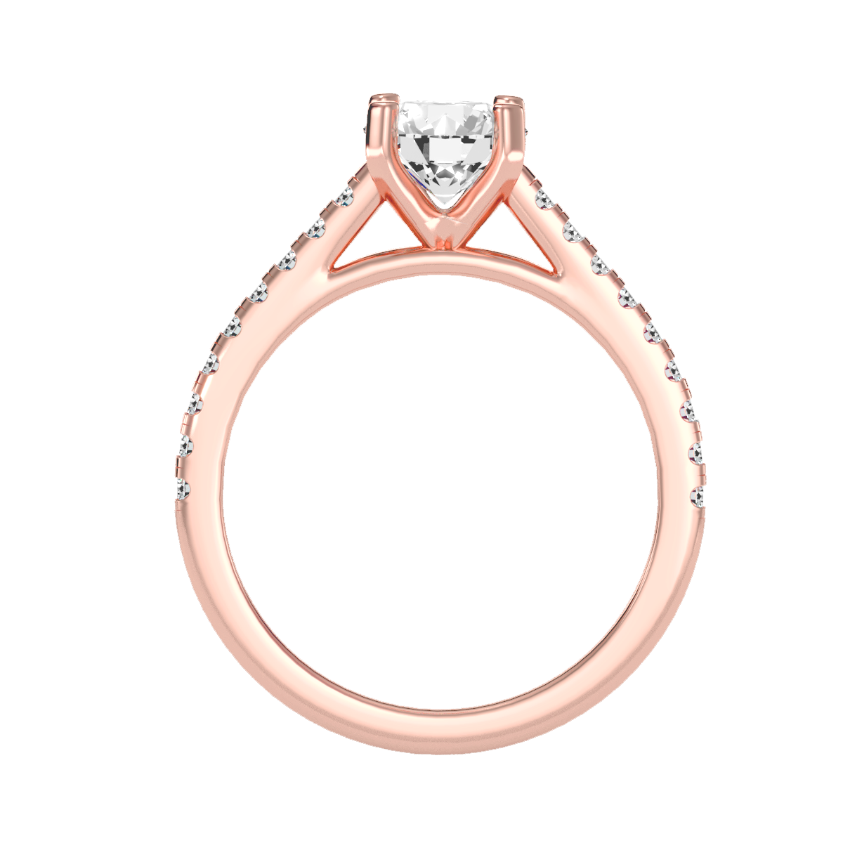 Solitaire ring with accent stones 1.36 ct