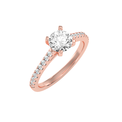 Solitaire ring with accent stones 1.36 ct