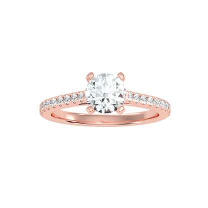 Solitaire ring with accent stones 1.36 ct