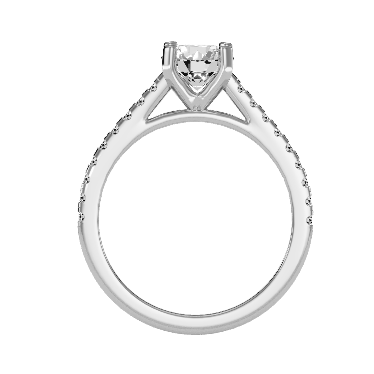 Solitaire ring with accent stones 1.36 ct