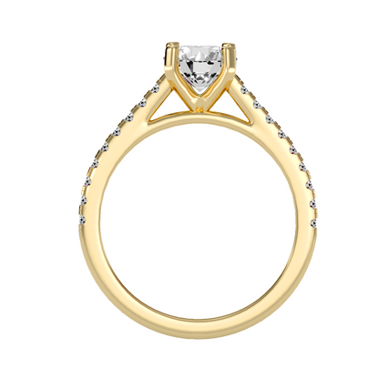 Solitaire ring with accent stones 1.36 ct