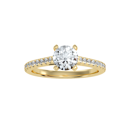 Solitaire ring with accent stones 1.36 ct