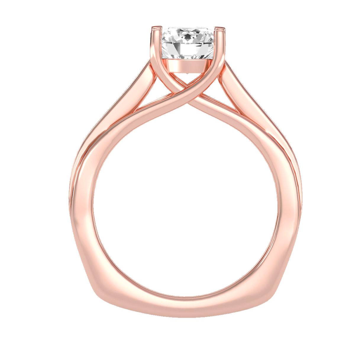 Solitaire ring with accent stones 1.77 ct