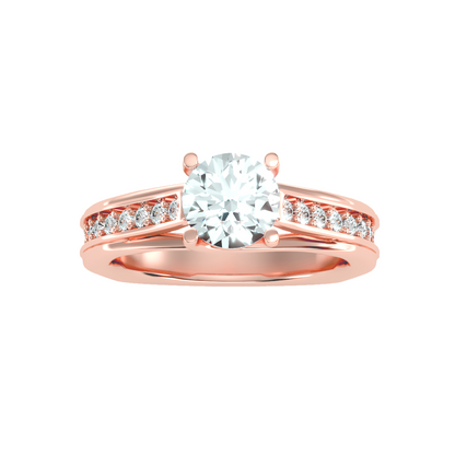 Solitaire ring with accent stones 1.77 ct