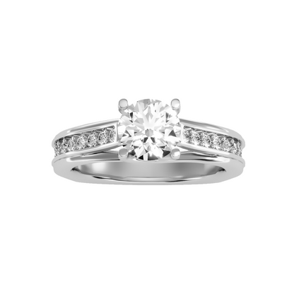 Solitaire ring with accent stones 1.77 ct