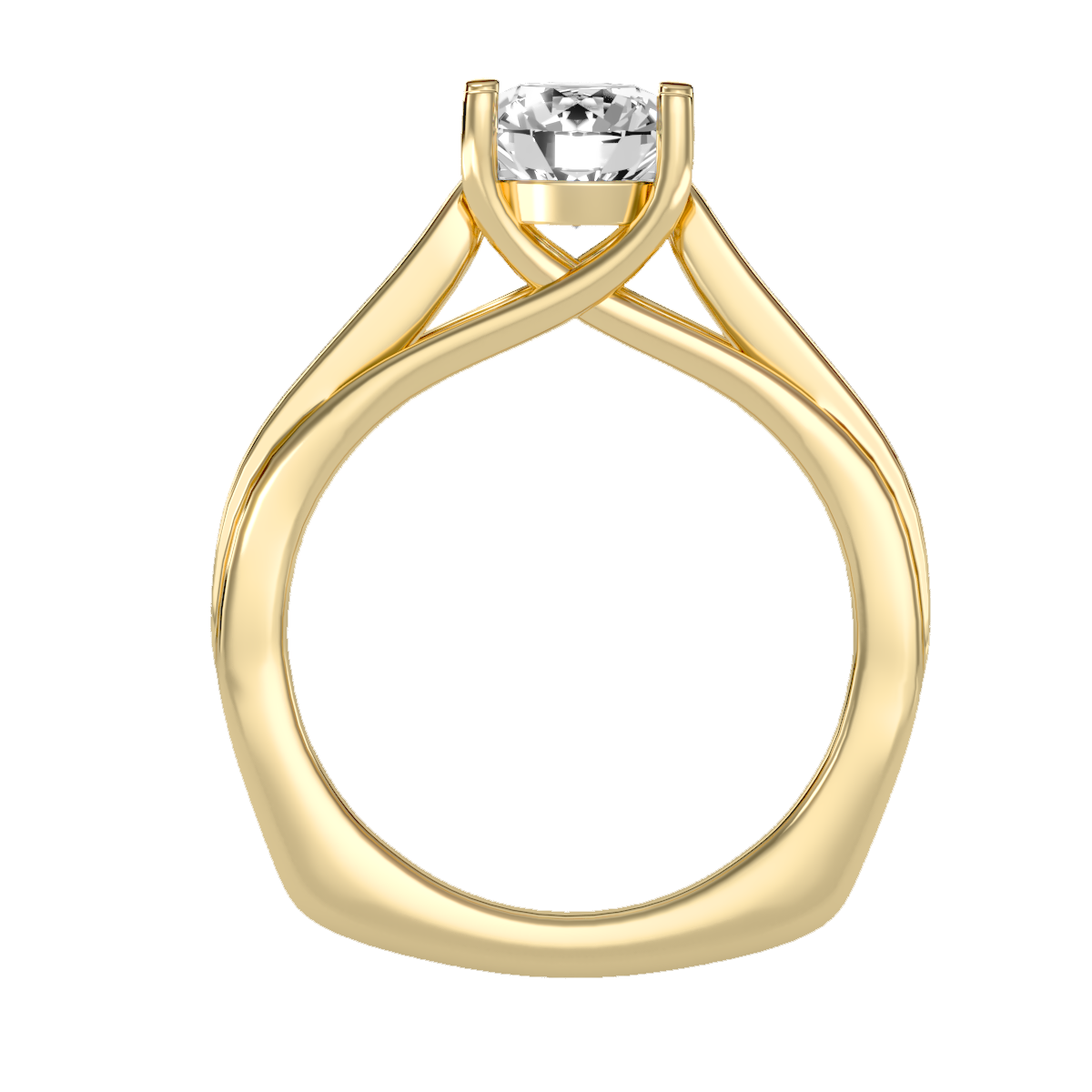 Solitaire ring with accent stones 1.77 ct